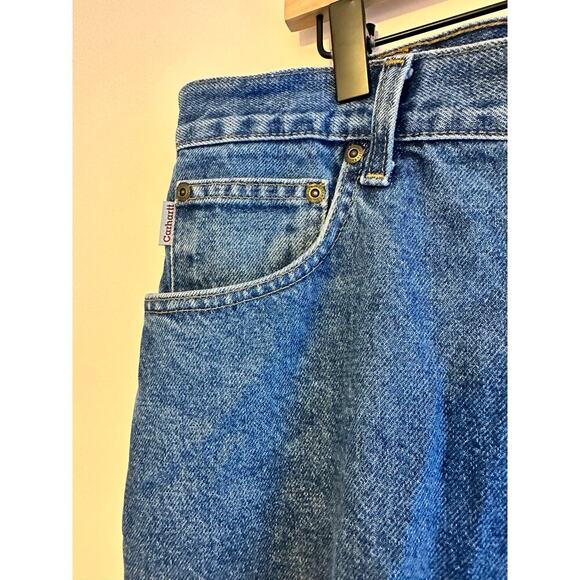 Carhartt Mens Traditional Fit Dark Wash Straight Leg Blue Jeans B18 38x30 - Picture 4 of 5